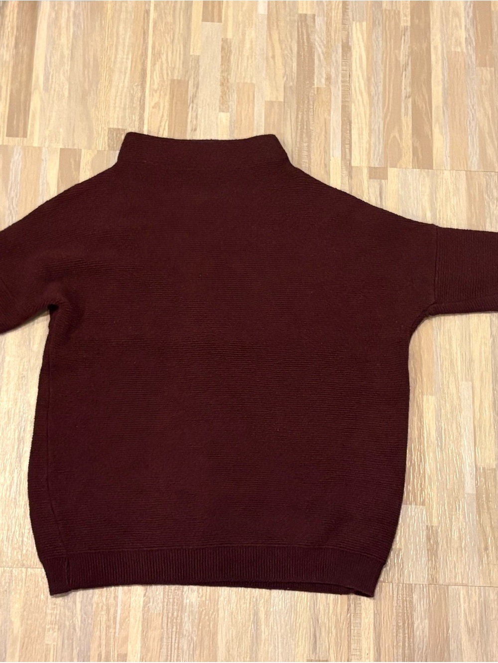 Men's Mock Neck Sweater in Deep Burgundy